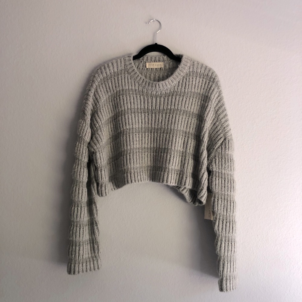 cropped knit sweater